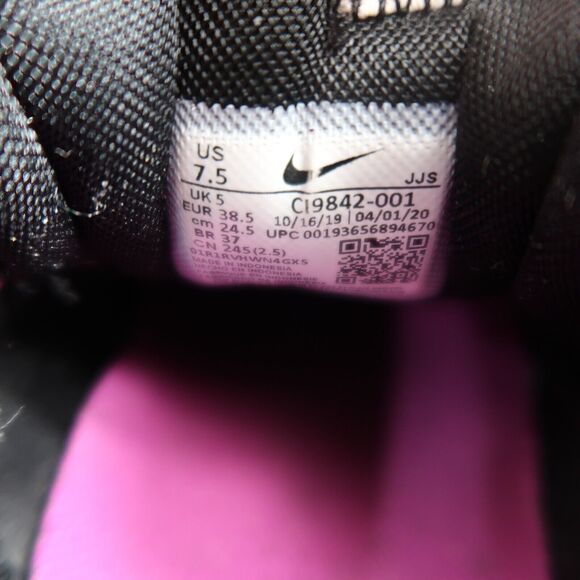 Nike Shoes Womens 7.5 Sneakers Air Max Verona Athletic Trainer Run Black Fuschia - Picture 13 of 14